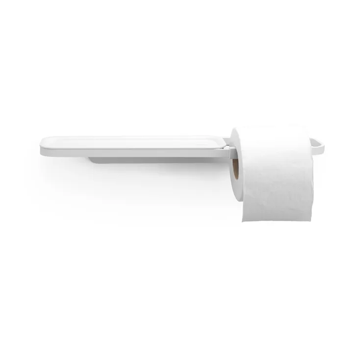 Wenk Toiletbutler Rivazza RVS Wit - Toiletborstel Met Houder Toiletrolhouder Reserverolhouder En Opbergbox