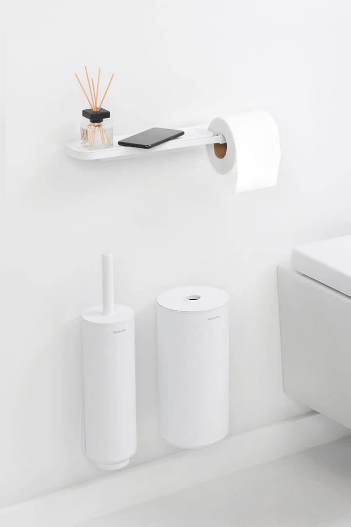 MindSet toiletrolhouder met plankje  - Mineral Fresh White - Brabantia
