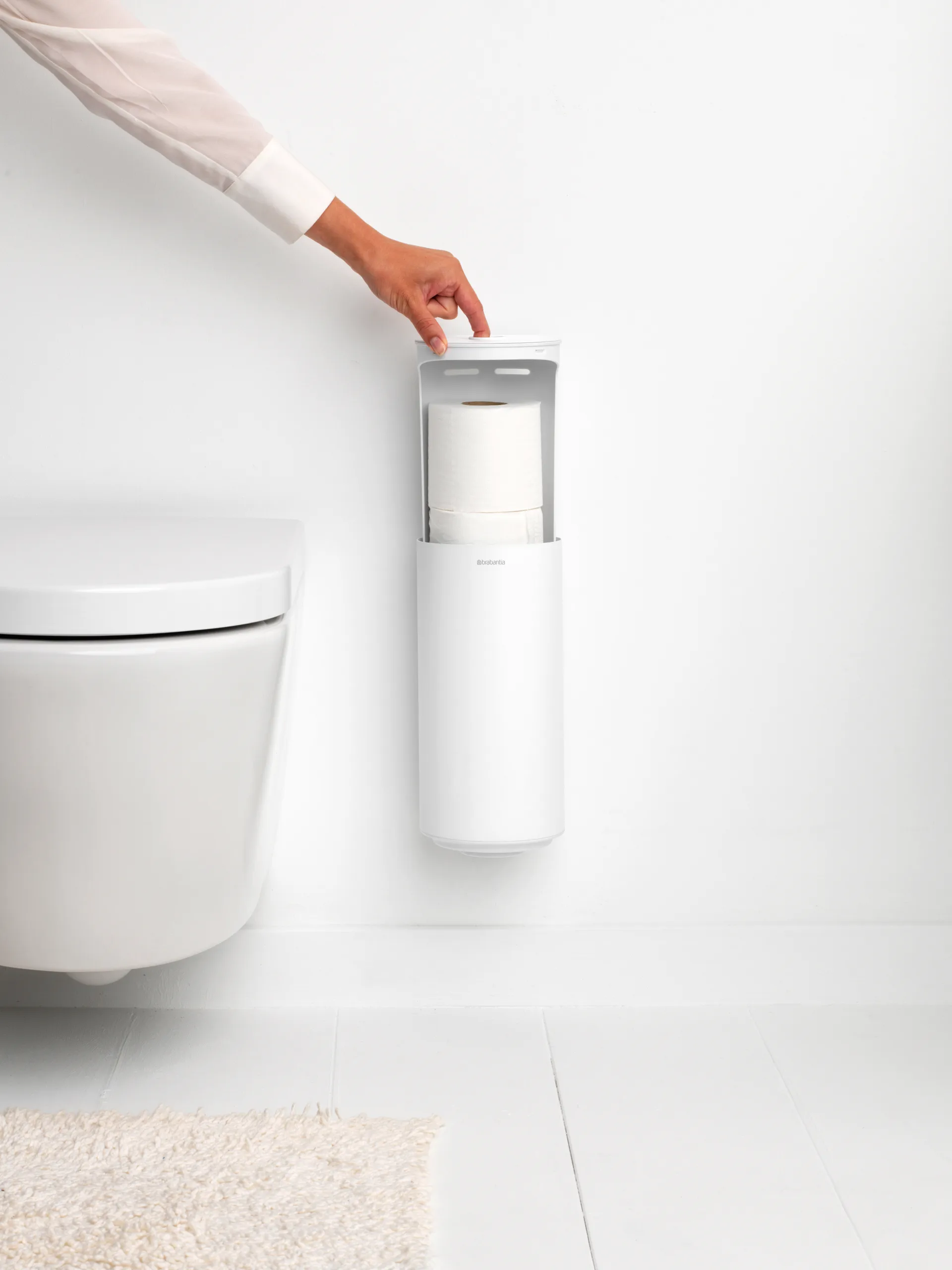 MindSet toiletrolhouder, Mineral Fresh White Brabantia