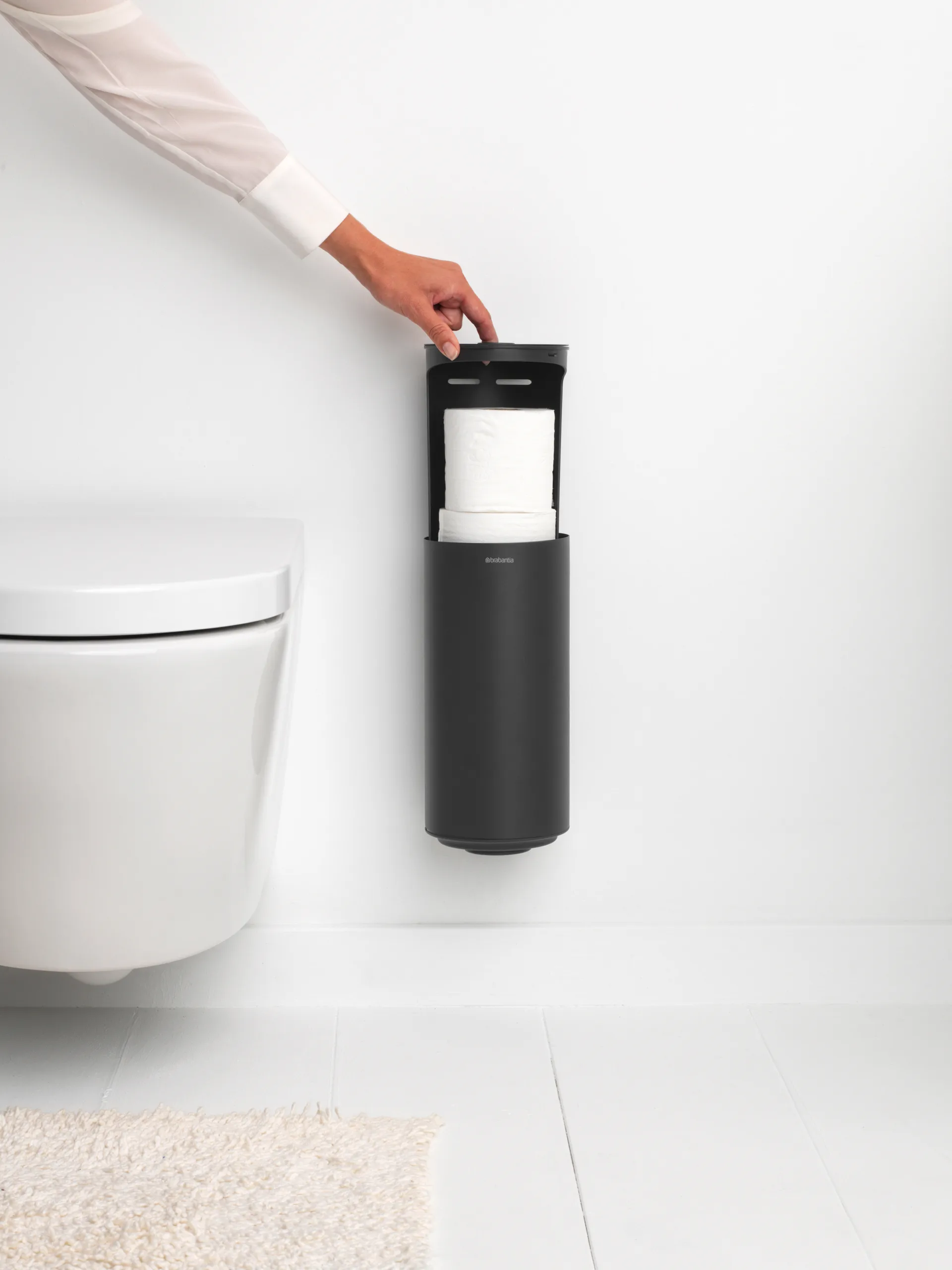 MindSet toiletrolhouder, Mineral infinite grey Brabantia