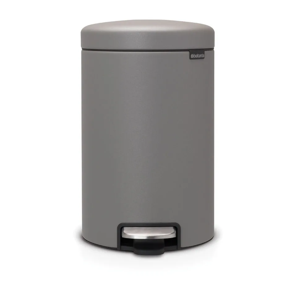 New Icon pedaalemmer 12 liter, Mineral concrete grey Brabantia