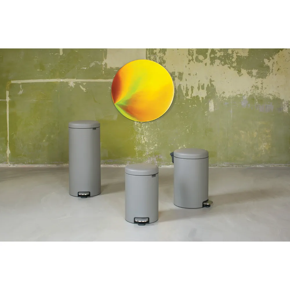 New Icon pedaalemmer 12 liter, Mineral concrete grey Brabantia