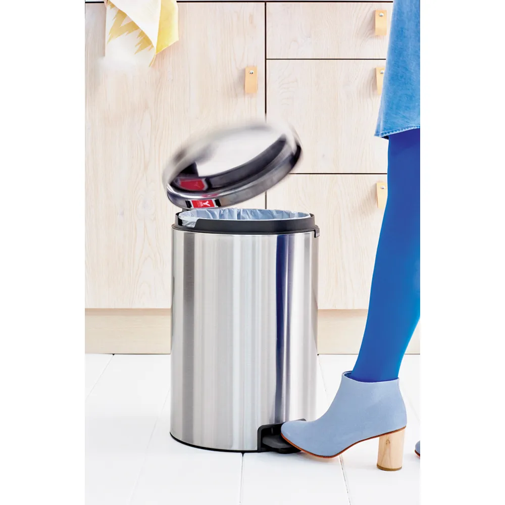 New Icon pedaalemmer 20 liter, Matt steel fingerprint proof Brabantia