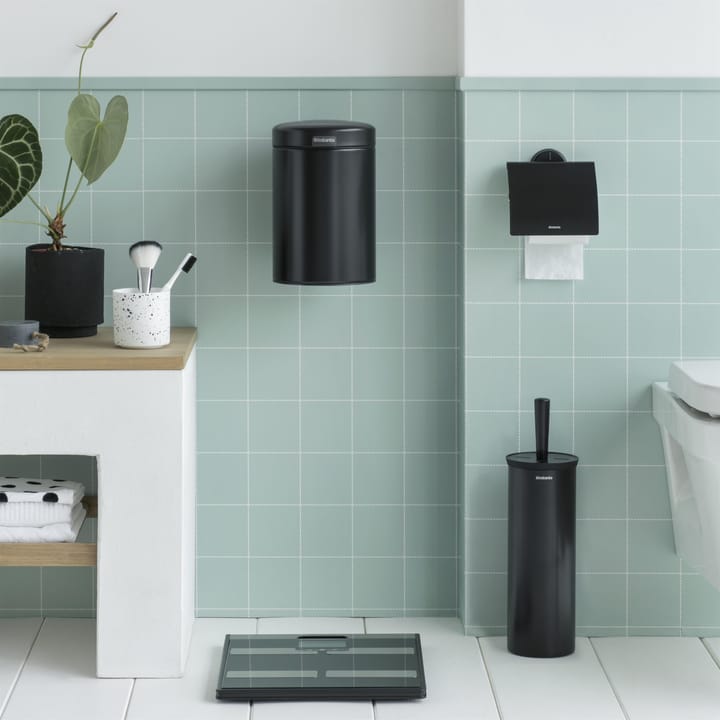 New Icon wand prullenbak 3 liter, mat zwart Brabantia