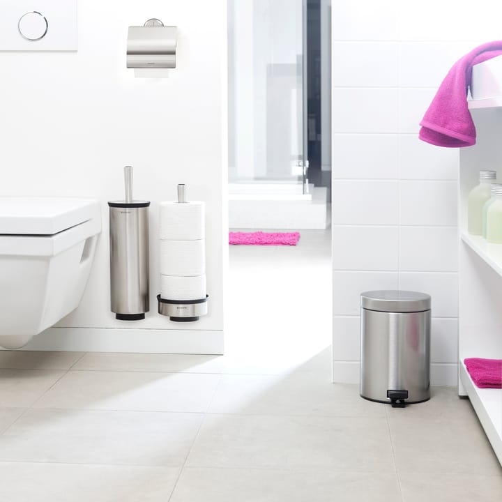 Profile toiletborstel met muurbevestiging, matstaal Brabantia