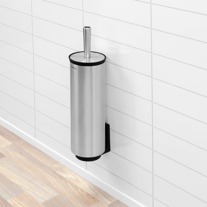 Profile toiletborstel met muurbevestiging, matstaal Brabantia