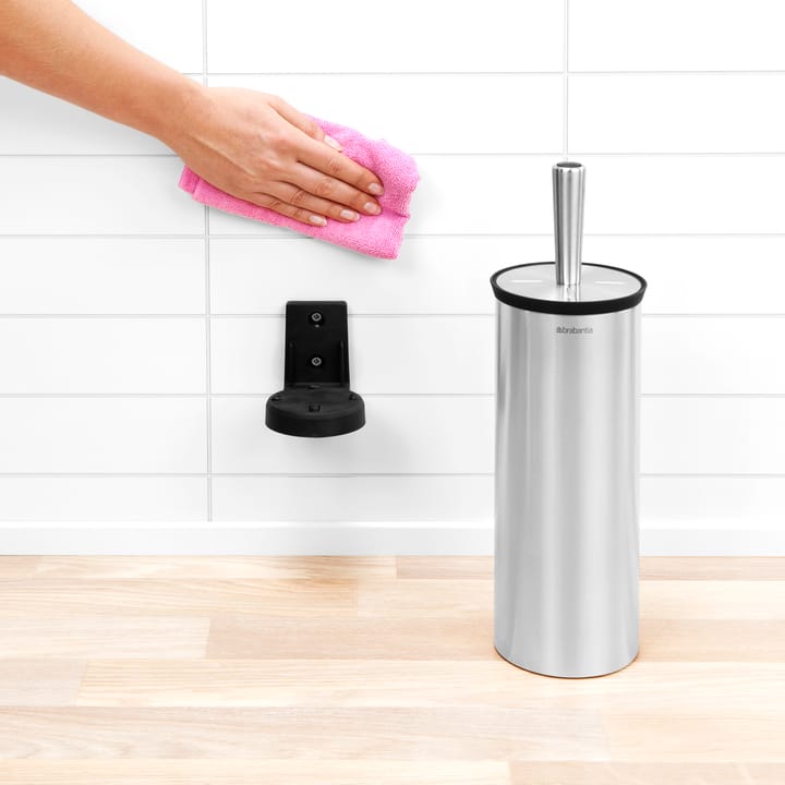 Profile toiletborstel met muurbevestiging, matstaal Brabantia
