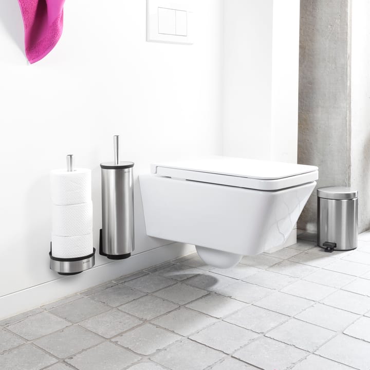 Profile wc-papierverdeler voor 3 rollen, mat staal Brabantia
