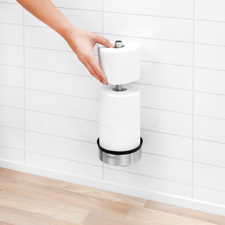 Profile wc-papierverdeler voor 3 rollen, mat staal Brabantia