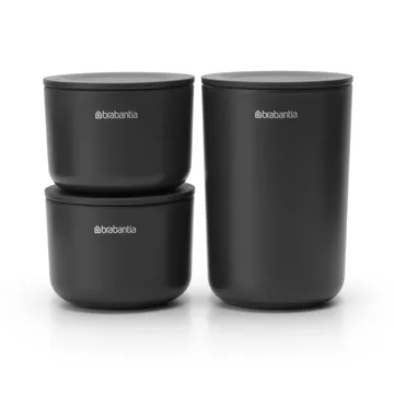 ReNew opbergpotten 3-pack - Donkergrijs - Brabantia