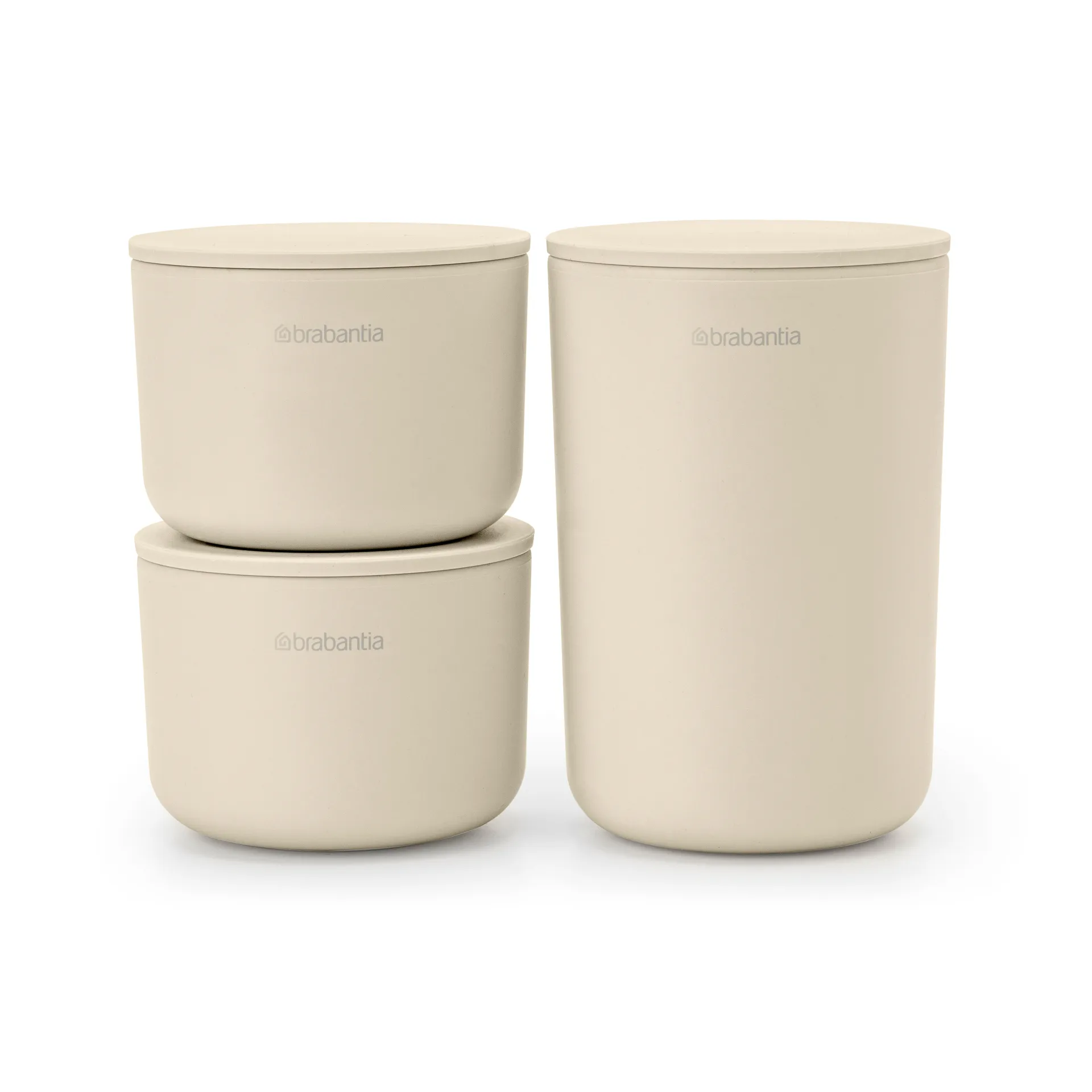 ReNew opbergpotten 3-pack, Soft Beige Brabantia