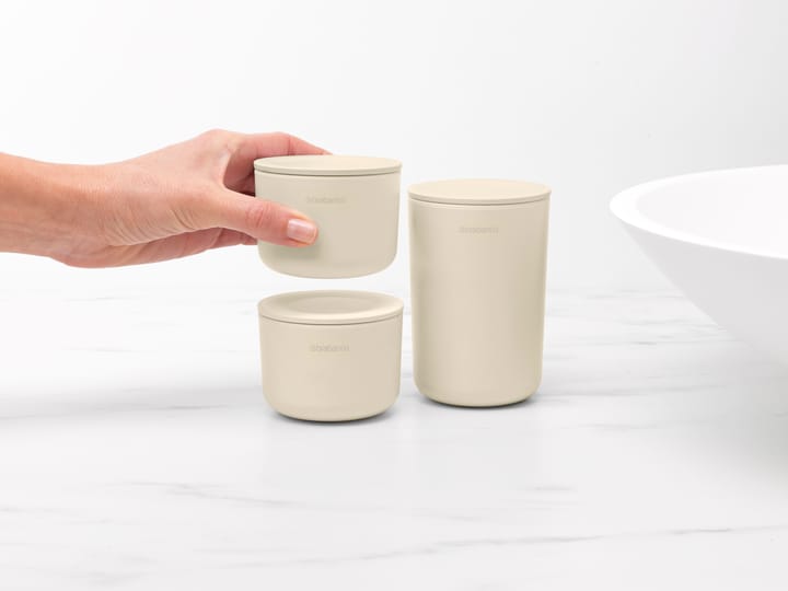 ReNew opbergpotten 3-pack, Soft Beige Brabantia