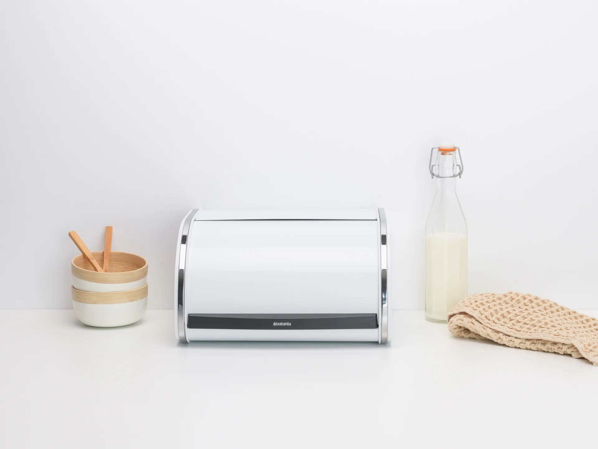Roll Top brooddoos small, Wit Brabantia