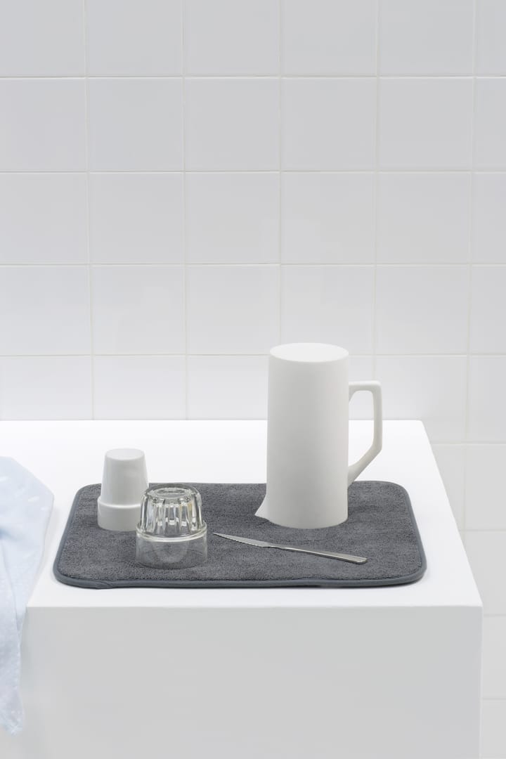 Sinkside afdruipdoek microvezel 47x40 cm, Donkergrijs Brabantia