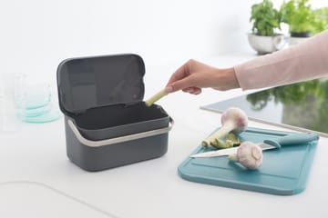Sinkside afvalbakje GFT 13x22 cm - Donkergrijs - Brabantia