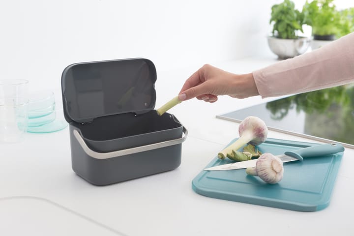 Sinkside afvalbakje GFT 13x22 cm, Donkergrijs Brabantia