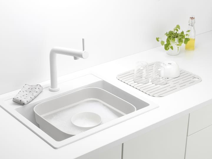 Sinkside afwasteiltje met droogplankje 34x37 cm, Lichtgrijs Brabantia