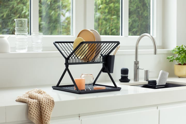 Sinkside inklapbaar afdruiprek 37 cm, Donkergrijs Brabantia