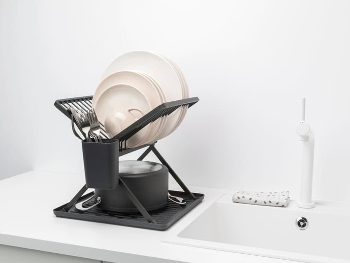 Sinkside inklapbaar afdruiprek 37 cm, Donkergrijs Brabantia