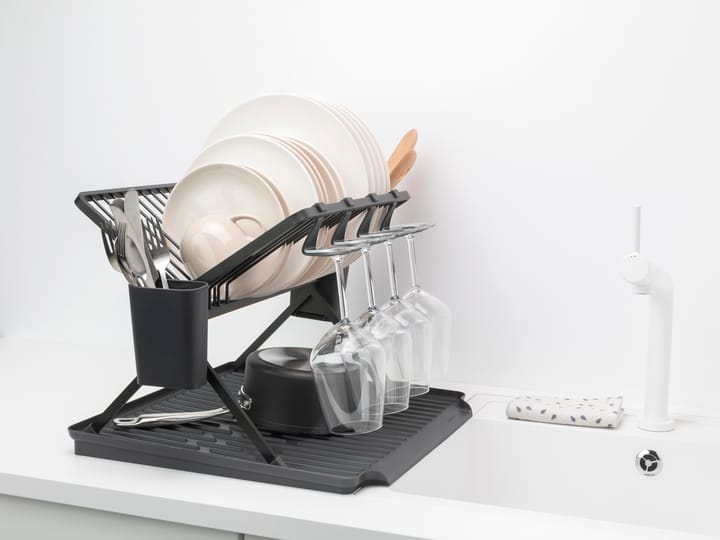 Sinkside inklapbaar afdruiprek 51 cm, Donkergrijs Brabantia