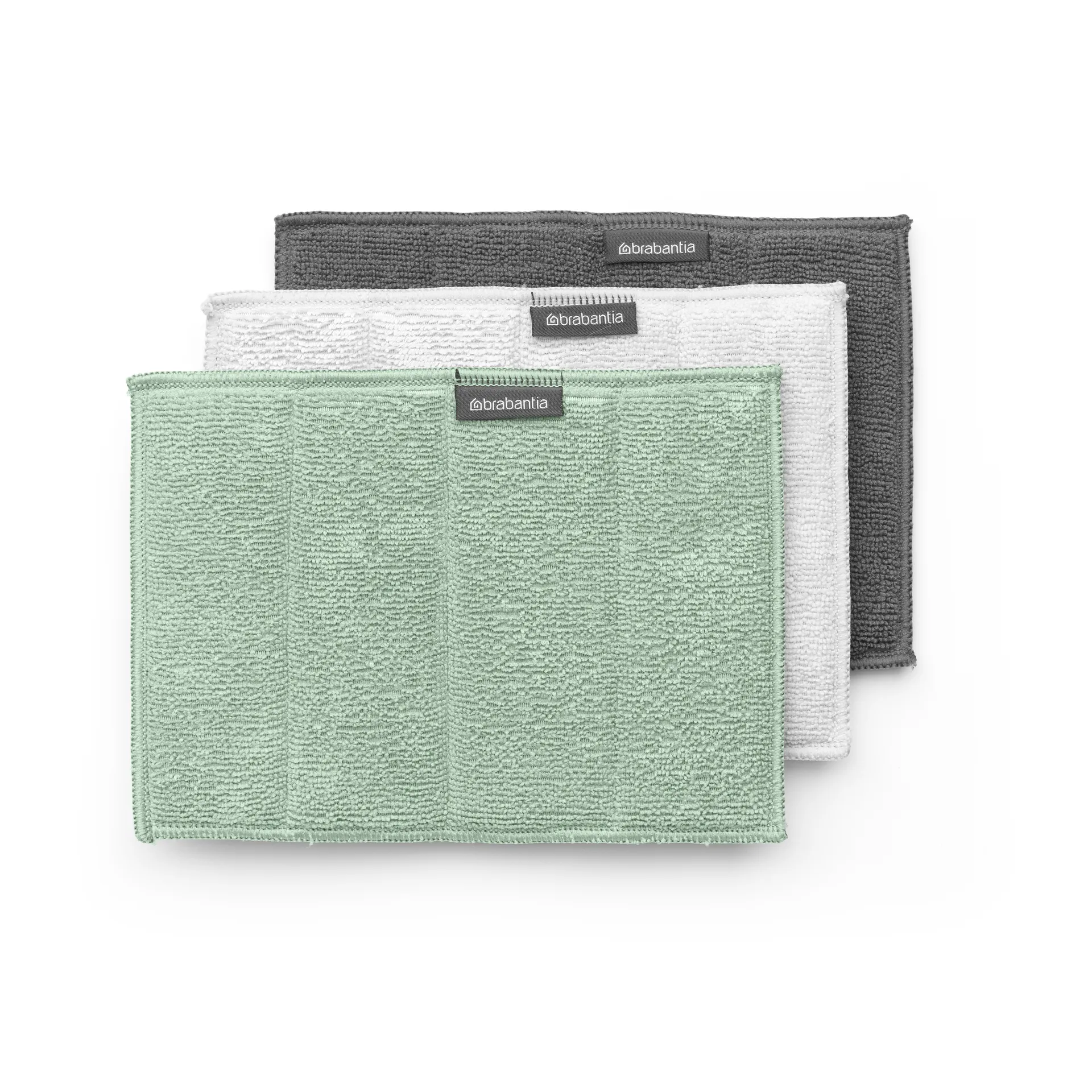 Sinkside schoonmaakspons microvezel 3-pack, Jade green Brabantia