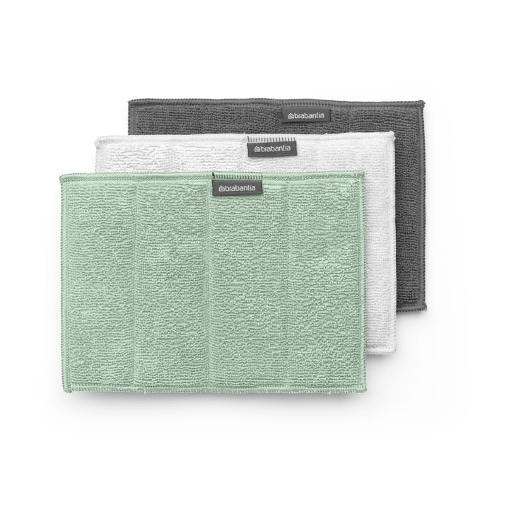 Sinkside schoonmaakspons microvezel 3-pack - Jade green - Brabantia