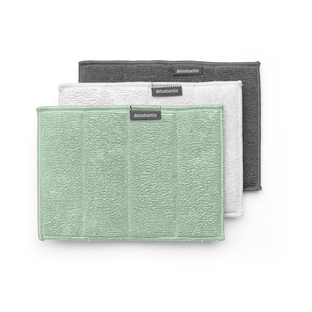 Brabantia Sinkside schoonmaakspons microvezel 3-pack Jade green