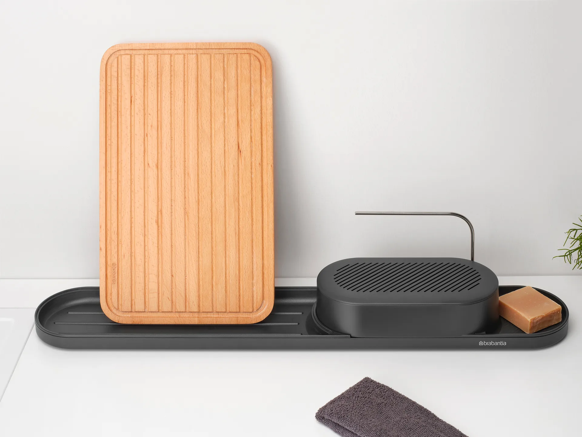 SinkStyle aanrechtorganiser set 2-delig, Mineral Infinite Grey Brabantia