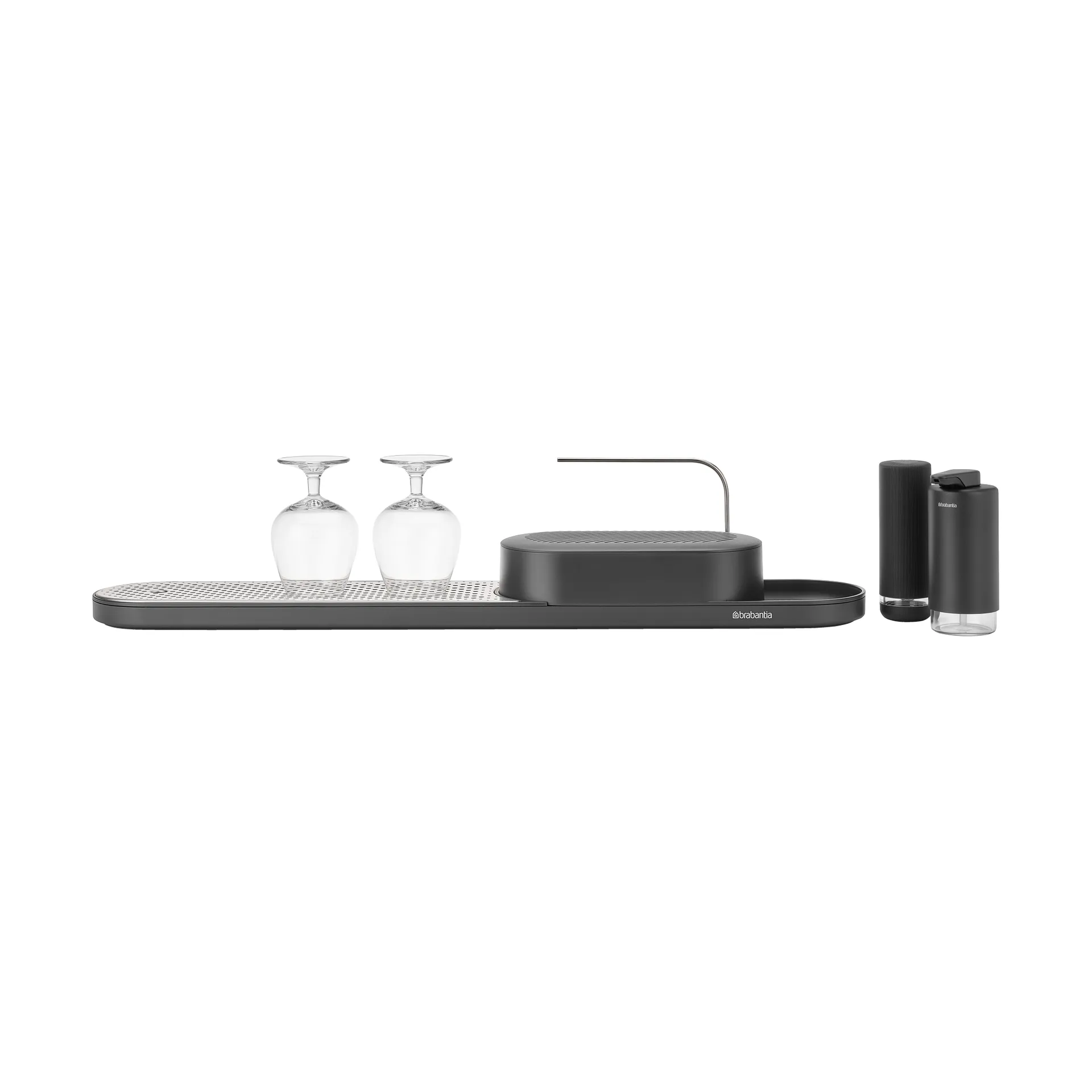SinkStyle aanrechtorganiser set 4-delig, Mineral Infinite Grey Brabantia