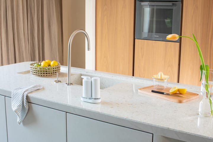 SinkStyle zeeppomp/afwasmiddeldispenser set, Mineral Fresh White Brabantia