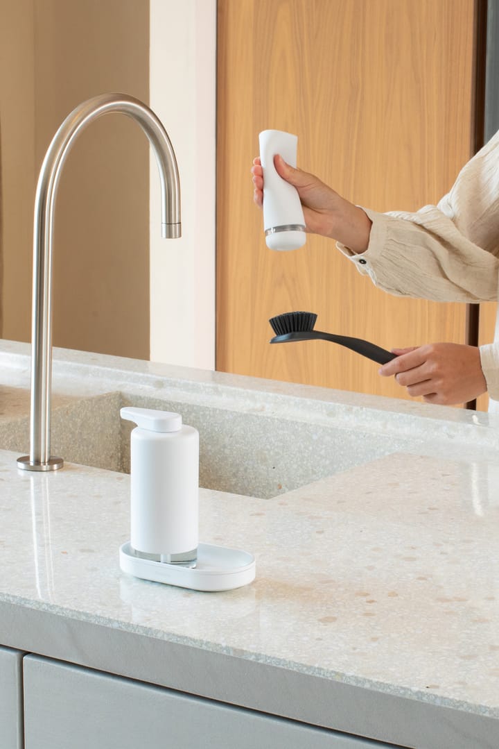 SinkStyle zeeppomp/afwasmiddeldispenser set, Mineral Fresh White Brabantia