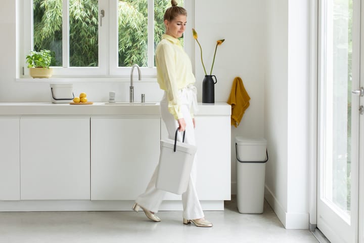 Sort & Go afvalbak 12 l., Lichtgrijs Brabantia