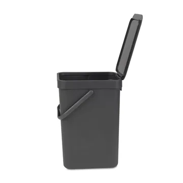 Sort & Go afvalbak 12 liter - grijs - Brabantia