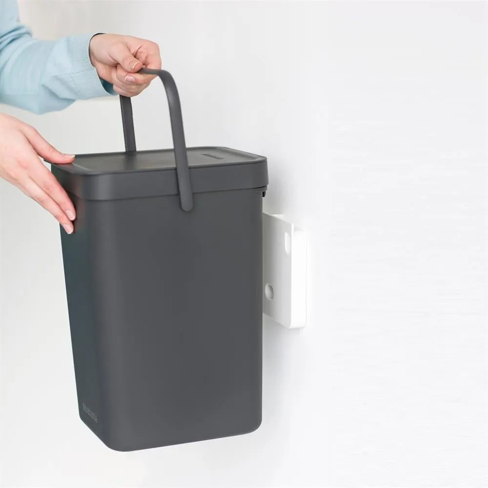 Sort & Go afvalbak 12 liter, grijs Brabantia