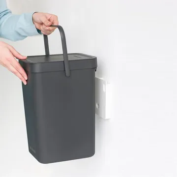 Sort & Go afvalbak 12 liter - grijs - Brabantia