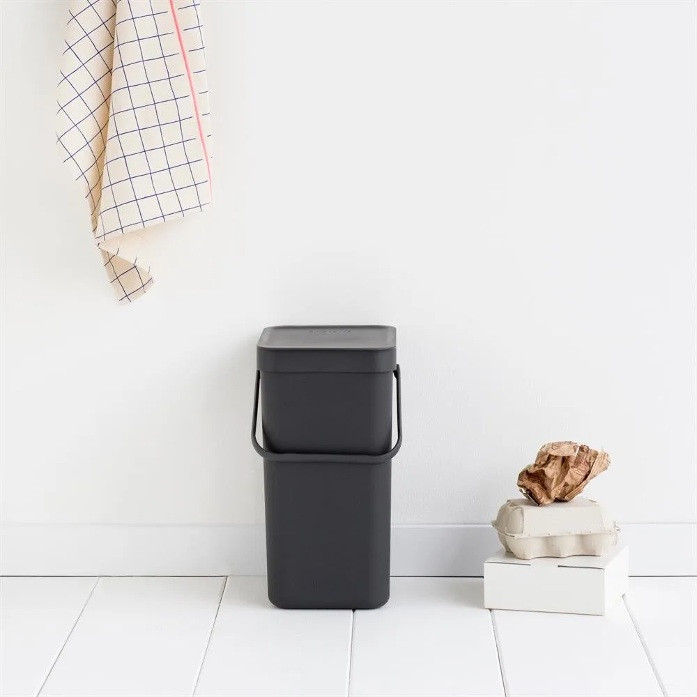 Sort & Go afvalbak 12 liter, grijs Brabantia