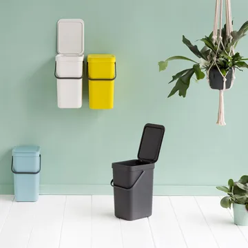 Sort & Go afvalbak 12 liter - grijs - Brabantia