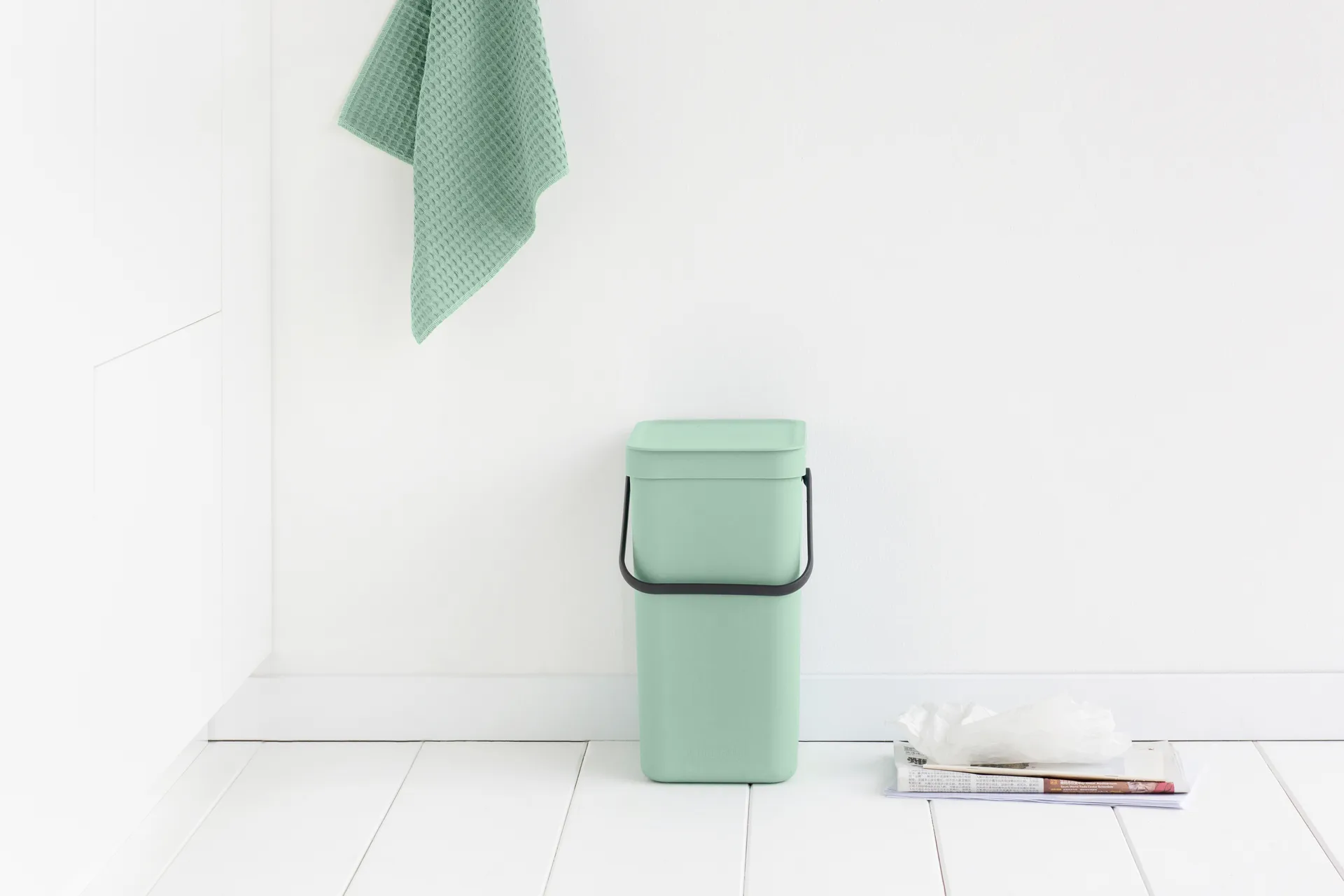 Sort & Go afvalbak 12 liter, Jade green Brabantia