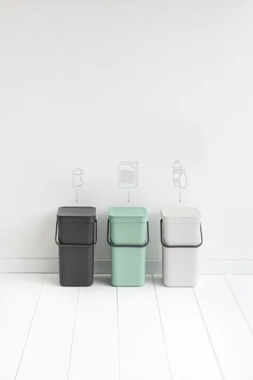 Sort & Go afvalbak 12 liter - Jade green - Brabantia