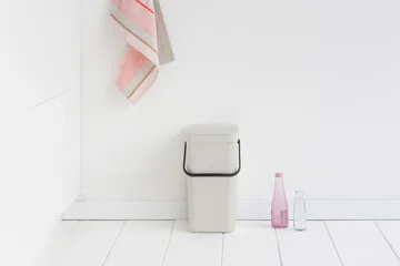 Sort & Go afvalbak 12 liter - Lichtgrijs - Brabantia