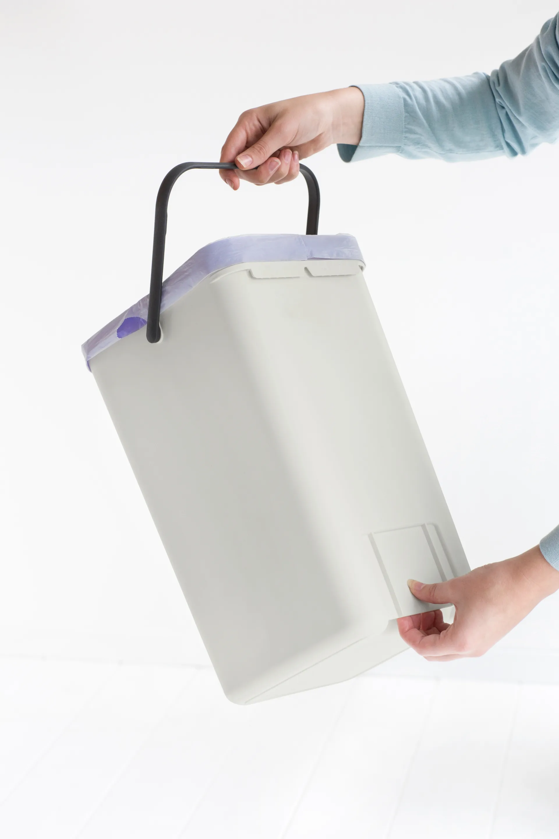 Sort & Go afvalbak 12 liter, Lichtgrijs Brabantia