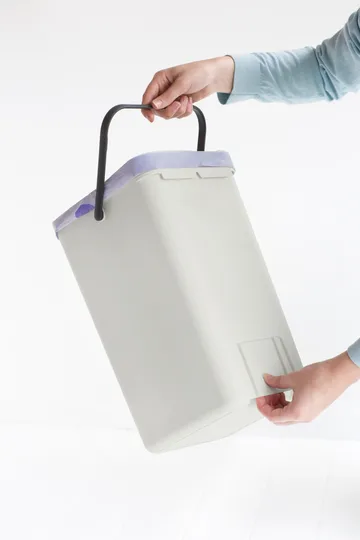 Sort & Go afvalbak 12 liter - Lichtgrijs - Brabantia