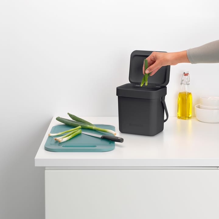 Sort & Go afvalbak 3 L, Grijs Brabantia