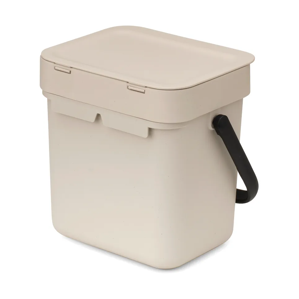 Sort & Go afvalbak 3 L, Zacht beige Brabantia