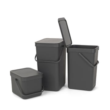 Sort & Go afvalbak 6 l. - grijs - Brabantia