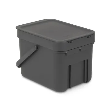 Sort & Go afvalbak 6 liter - grijs - Brabantia