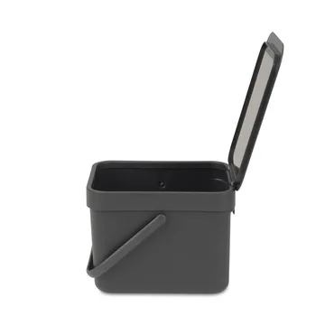 Sort & Go afvalbak 6 liter - grijs - Brabantia