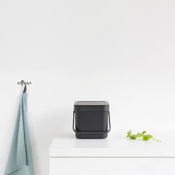 Sort & Go afvalbak 6 liter - grijs - Brabantia