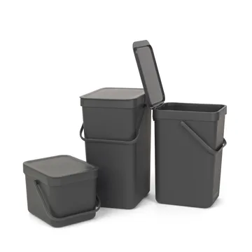 Sort & Go afvalbak 6 liter - grijs - Brabantia