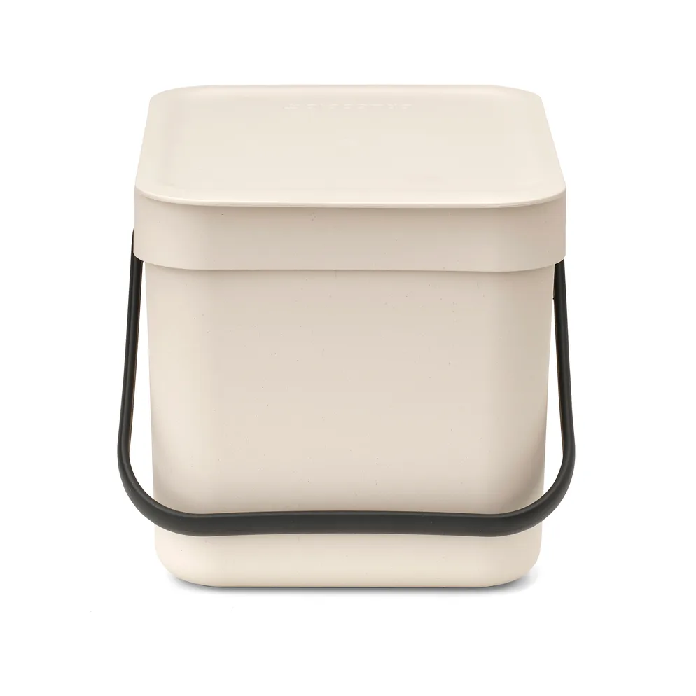 Sort & Go afvalbak 6 liter, Zacht beige Brabantia